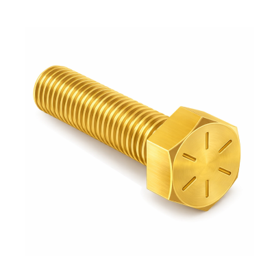 stkc933_pirinc Altıköşe Başlı Pirinç Cıvata DIN 933 - Görsel 1